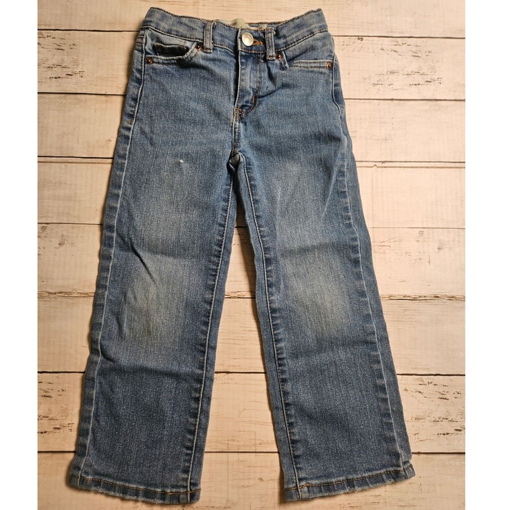 Signature by Levi Strauss Kids Wide Leg Jeans Blue Denim Sz 5 Regular Adjustable